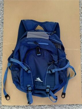 High Sierra Blue and Gray Men's Backpack - Multi-Pocket Travel Pack